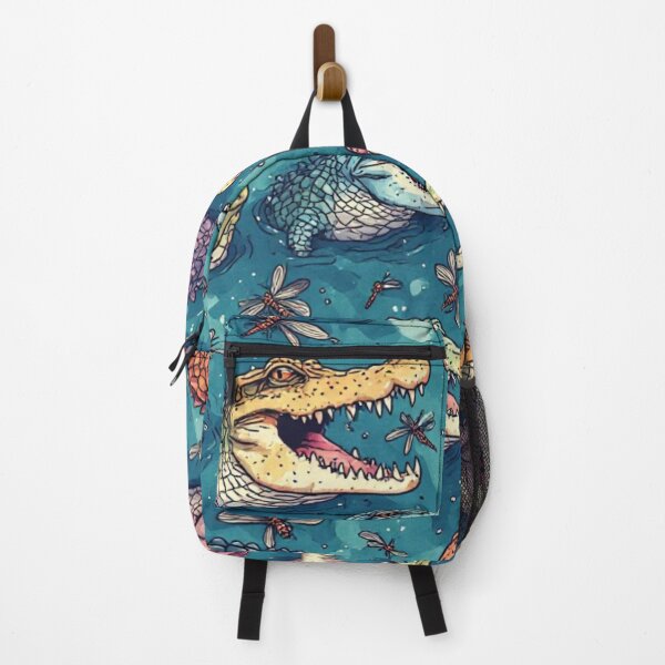 Item preview, Colorful Alligators and Dragonflies Pattern designed and sold by dcohea.