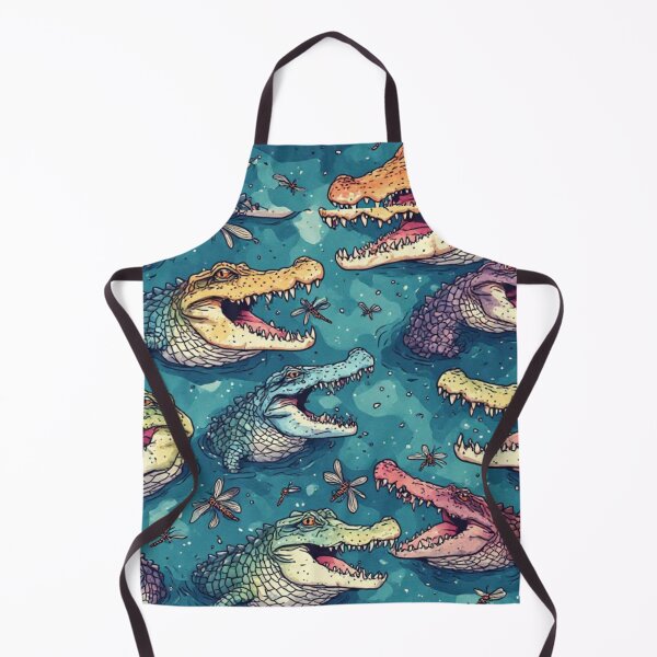 Item preview, Colorful Alligators and Dragonflies Pattern designed and sold by dcohea.