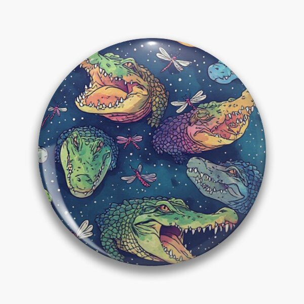 Item preview, Colorful Alligators and Dragonflies Pattern designed and sold by dcohea.