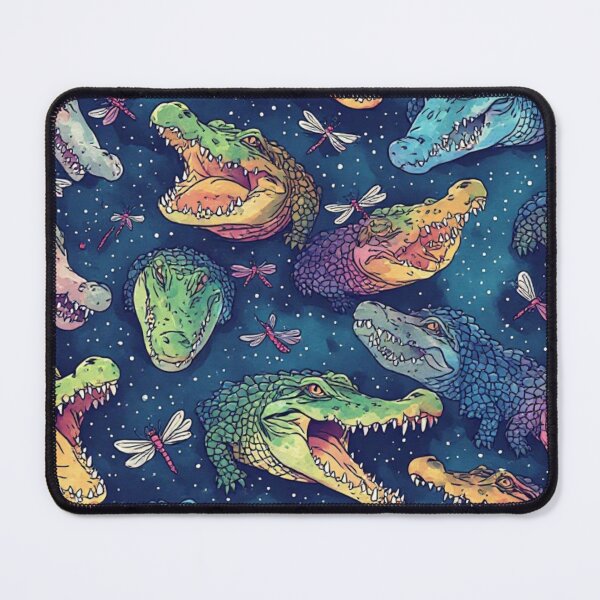 Item preview, Colorful Alligators and Dragonflies Pattern designed and sold by dcohea.