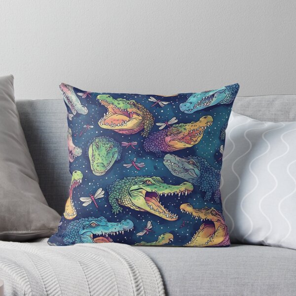 Item preview, Colorful Alligators and Dragonflies Pattern designed and sold by dcohea.
