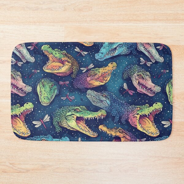 Item preview, Colorful Alligators and Dragonflies Pattern designed and sold by dcohea.