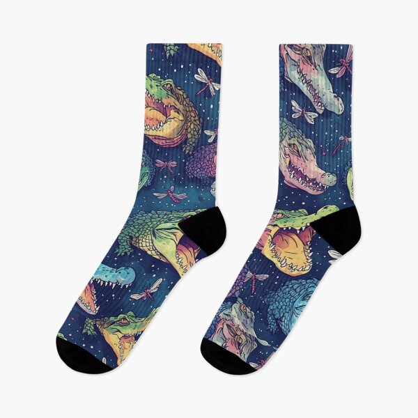 Item preview, Colorful Alligators and Dragonflies Pattern designed and sold by dcohea.