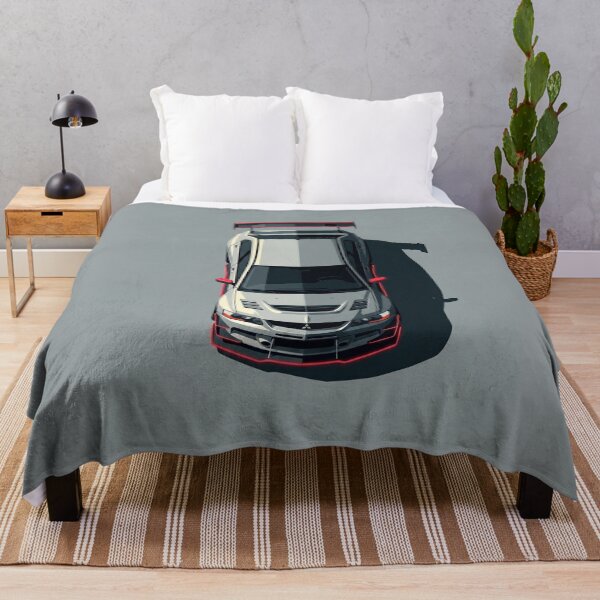 Item preview, Mitsubishi Lancer Evolution IX Grey and Orange JDM Top View Vector Illustration designed and sold by Motorline44.