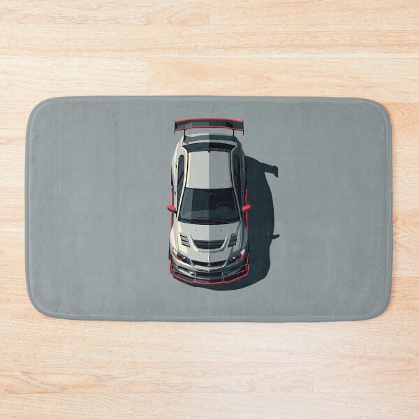 Item preview, Mitsubishi Lancer Evolution IX Grey and Orange JDM Top View Vector Illustration designed and sold by Motorline44.