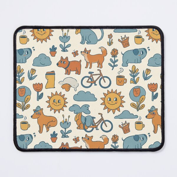 Item preview, Sun Flower Cat Dog Clouds Coffee Art Design designed and sold by ART ATTACK ZONE.