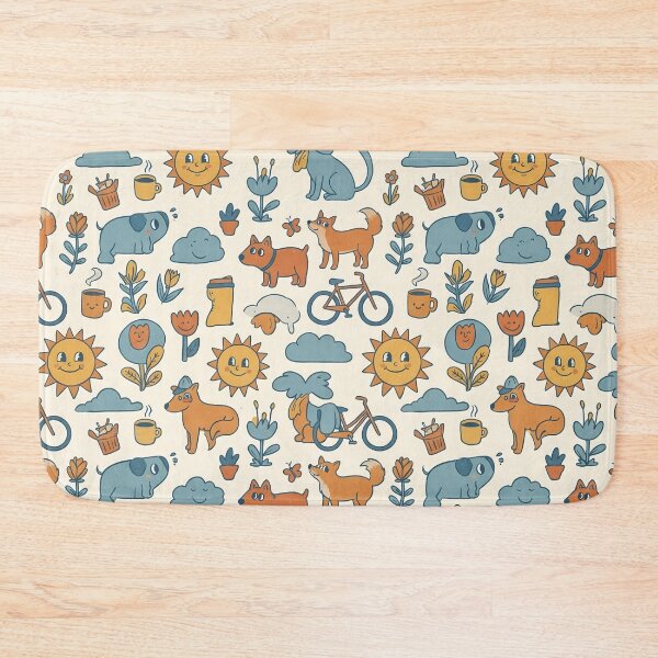 Item preview, Sun Flower Cat Dog Clouds Coffee Art Design designed and sold by ART ATTACK ZONE.