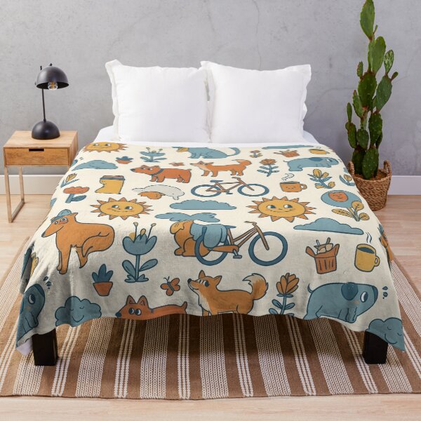 Item preview, Sun Flower Cat Dog Clouds Coffee Art Design designed and sold by ART ATTACK ZONE.