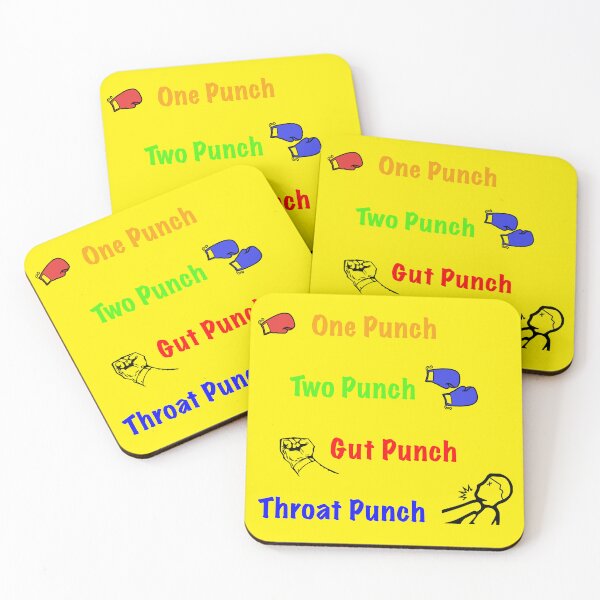 Item preview, One Punch, Two Punch, Gut Punch, Throat Punch designed and sold by SnarkSharks.