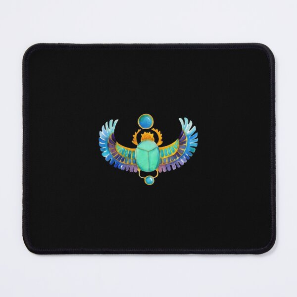 Item preview, Watercolor Winged Scarab Beetle - Ancient Egyptian Turquoise Amulet designed and sold by GulfSignature.