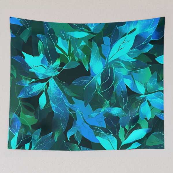 Item preview, Cool, Calming Blue-Green Leaves Stylish Aesthetic Art designed and sold by DEC02.