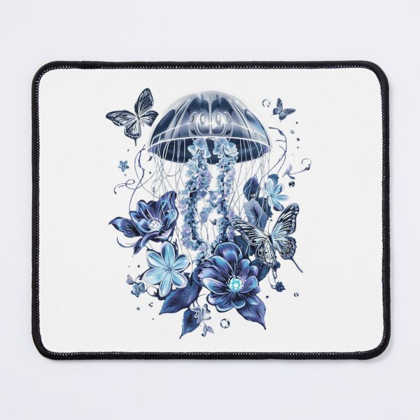 Item preview, Ethereal Jellyfish Blue Floral Butterfly Design designed and sold by FAGMAVisuals.
