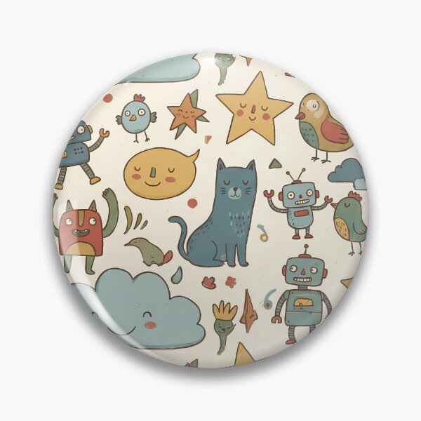 Item preview, Stars Sun Flower Cat Dog Clouds Coffee Design designed and sold by ART ATTACK ZONE.