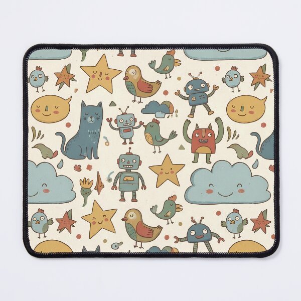 Item preview, Stars Sun Flower Cat Dog Clouds Coffee Design designed and sold by ART ATTACK ZONE.