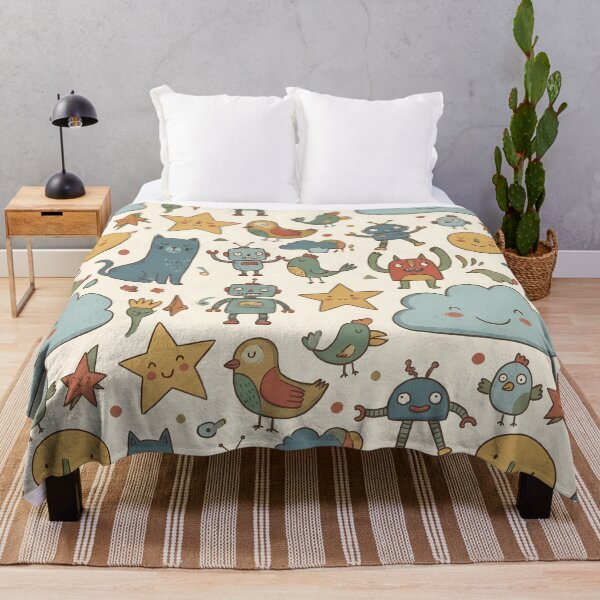 Item preview, Stars Sun Flower Cat Dog Clouds Coffee Design designed and sold by ART ATTACK ZONE.