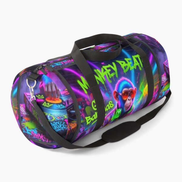 Item preview, Monkey Beats Go Bananas | Neon DJ Monkey Graffiti Party Art designed and sold by bewitchedcuties.