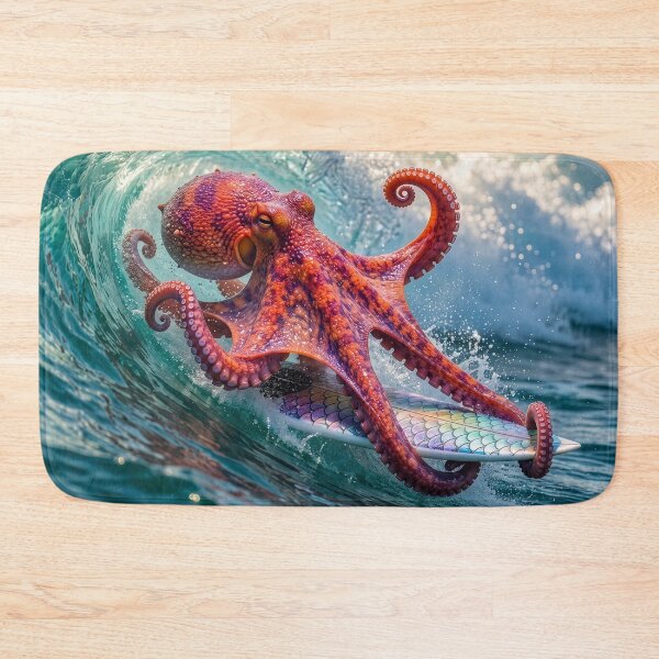 Item preview, Octopus Surfer Hangs on Tight designed and sold by Tridentulus.