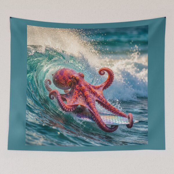 Item preview, Octopus Surfer Hangs on Tight designed and sold by Tridentulus.