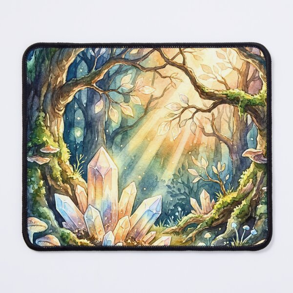 Item preview, Enchanted Crystal Forest Light Watercolor designed and sold by Petal & Pattern Co.
