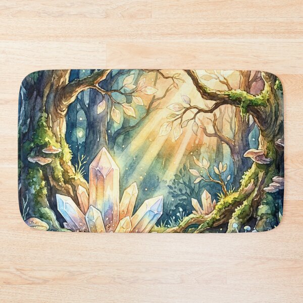 Item preview, Enchanted Crystal Forest Light Watercolor designed and sold by Storybook Botanica.