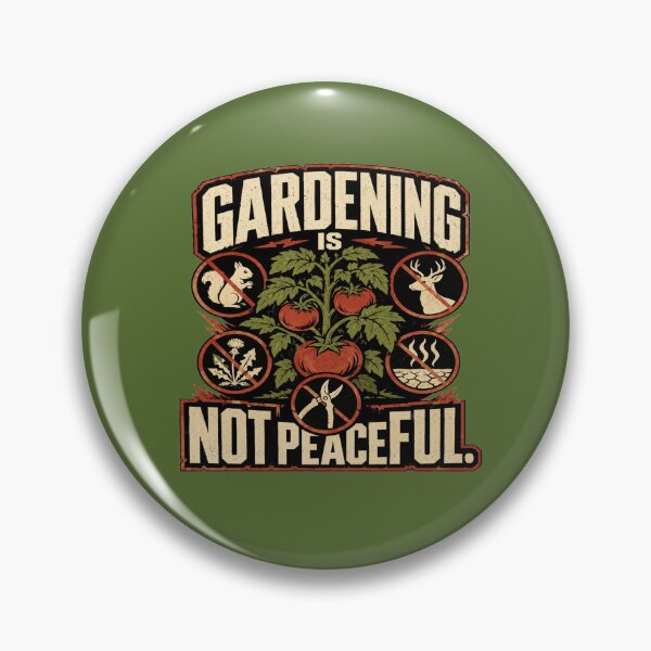 Item preview, Gardening Is Not Peaceful Funny Tomato Garden designed and sold by POD DYNASTY.