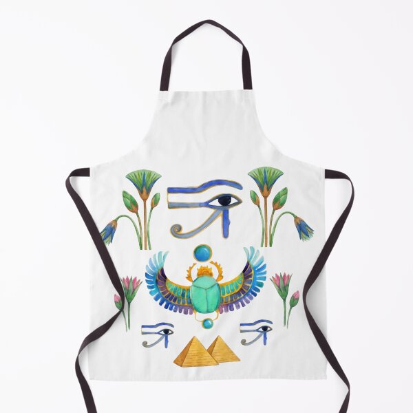 Item preview, Watercolor Egyptian Symbols Set - Scarab Eye of Horus Pyramids designed and sold by GulfSignature.