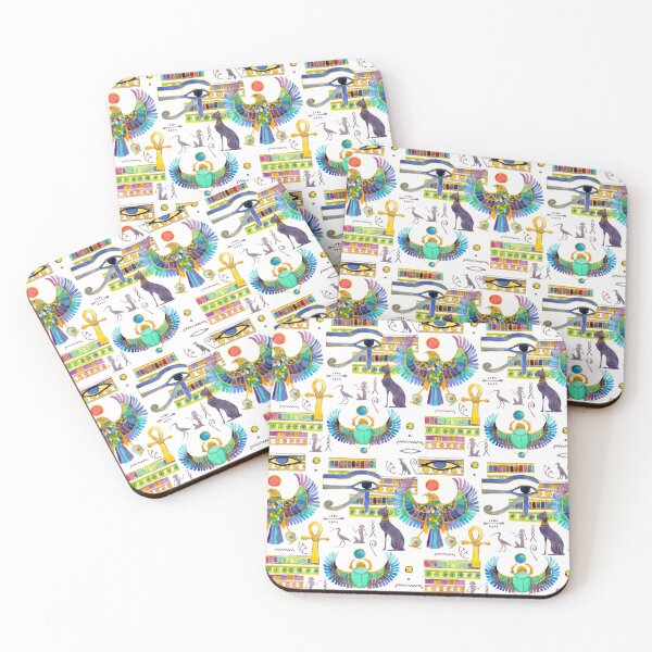 Item preview, Ancient Egyptian Hieroglyphs Wall - Retro Papyrus Gods Pattern designed and sold by GulfSignature.