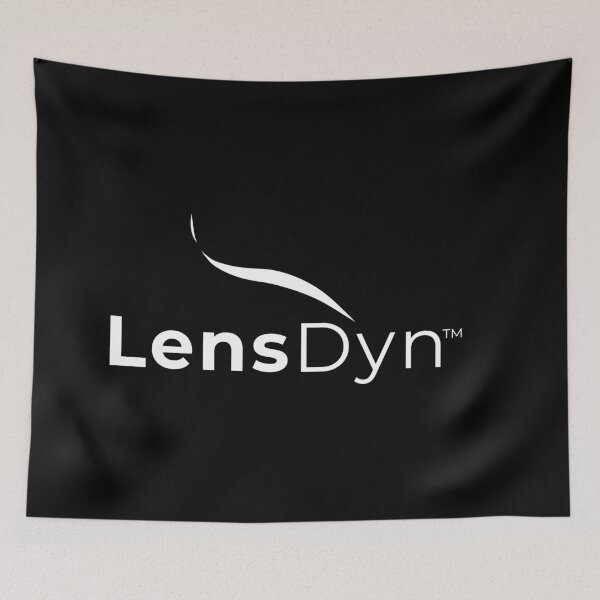 Item preview, LensDyn Minimalist White Wave Logo Black Apparel Edition designed and sold by LensDyn™.