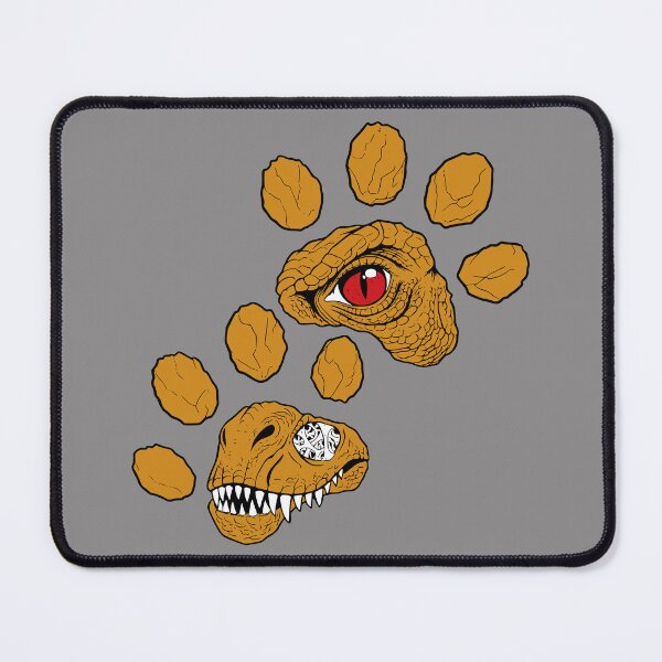 Item preview, T-Rex Skull and Reptile Eye Dinosaur Footprint Line Art designed and sold by SanyaConcept.