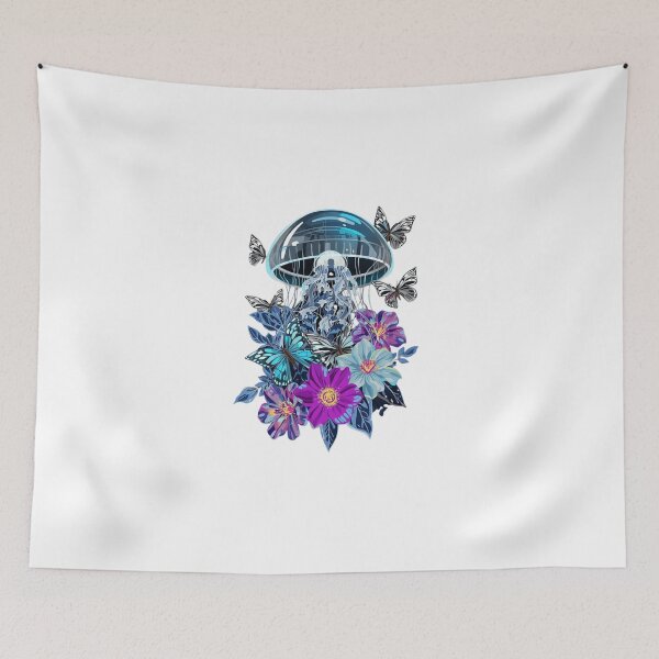 Item preview, Jellyfish & Butterflies Floral Dark Fantasy Art designed and sold by FAGMAVisuals.