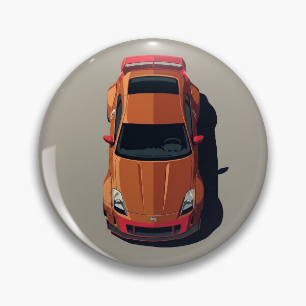 Item preview, Nissan 350Z Widebody Orange JDM Top View Vector Illustration designed and sold by Motorline44.