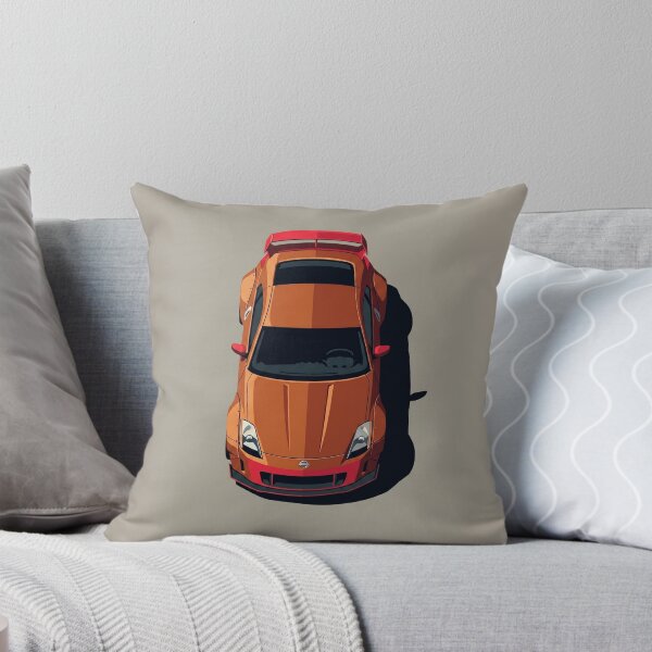 Item preview, Nissan 350Z Widebody Orange JDM Top View Vector Illustration designed and sold by Motorline44.