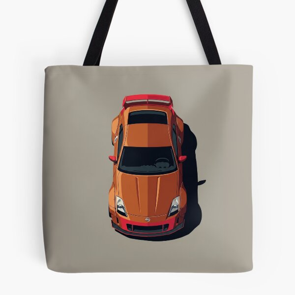 Item preview, Nissan 350Z Widebody Orange JDM Top View Vector Illustration designed and sold by Motorline44.