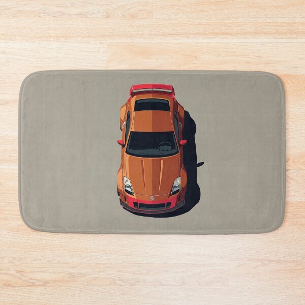 Item preview, Nissan 350Z Widebody Orange JDM Top View Vector Illustration designed and sold by Motorline44.