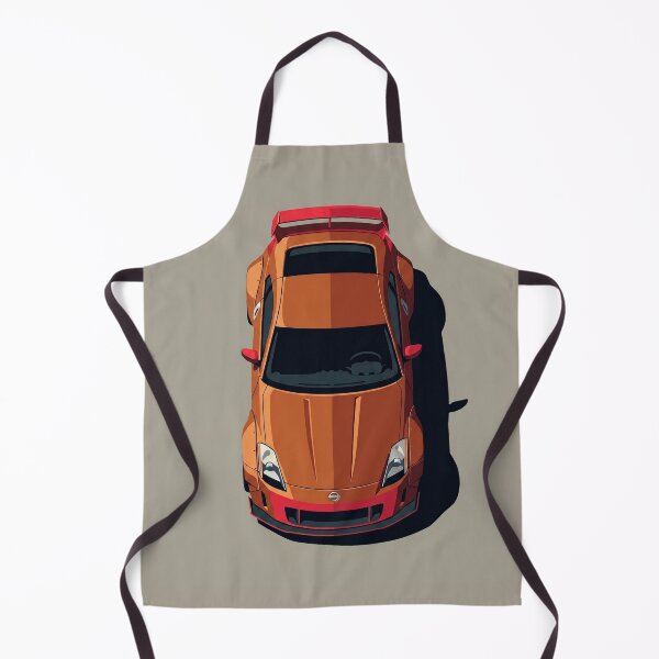 Item preview, Nissan 350Z Widebody Orange JDM Top View Vector Illustration designed and sold by Motorline44.