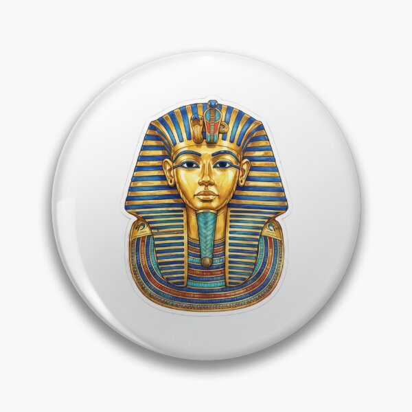 Item preview, Golden Tutankhamun Mask – Liquid Gold Pharaoh Ancient Egypt Art designed and sold by GulfSignature.