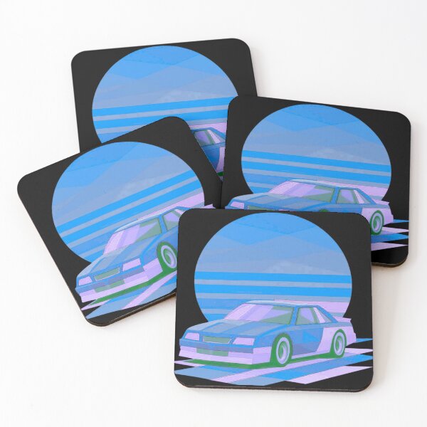 Item preview, Geometric 90s Vaporwave JDM Sports Car Sunset designed and sold by Shape-Forge.