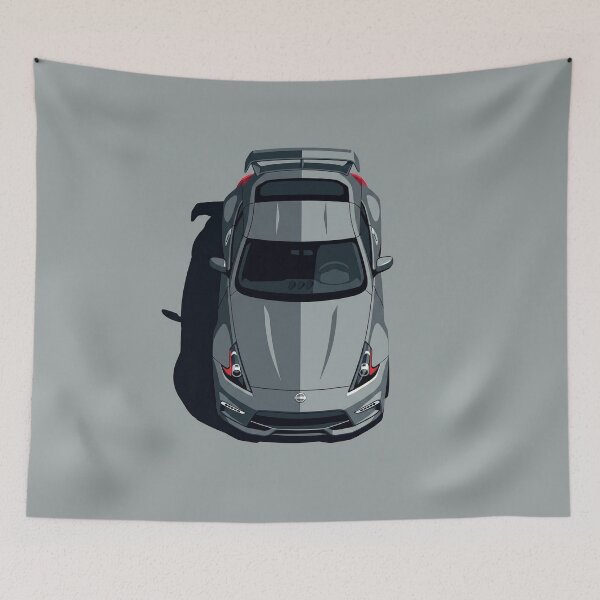 Item preview, Nissan 370Z Fairlady Z Grey JDM Top View Vector Illustration designed and sold by Motorline44.