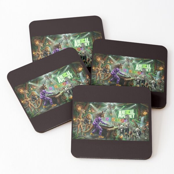 Item preview, DJ Kanga Wild Zoo Beats – Anthropomorphic Animal Rave Sticker designed and sold by ikonicgallery.