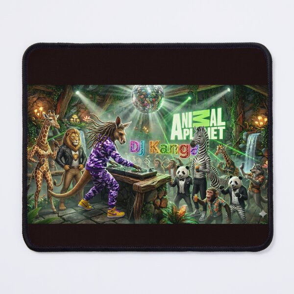 Item preview, DJ Kanga Wild Zoo Beats – Anthropomorphic Animal Rave Sticker designed and sold by ikonicgallery.