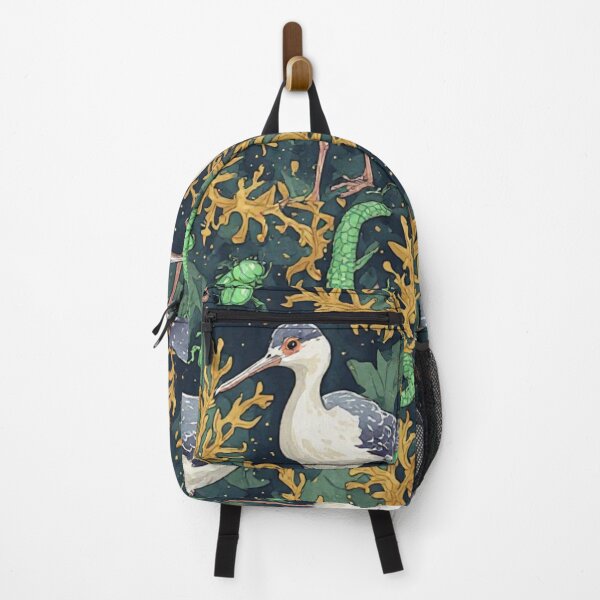 Item preview, Mystical Coastal Wetlands Sandpipers and Emerald Jewel Beetles Pattern designed and sold by dcohea.