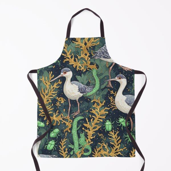 Item preview, Mystical Coastal Wetlands Sandpipers and Emerald Jewel Beetles Pattern designed and sold by dcohea.