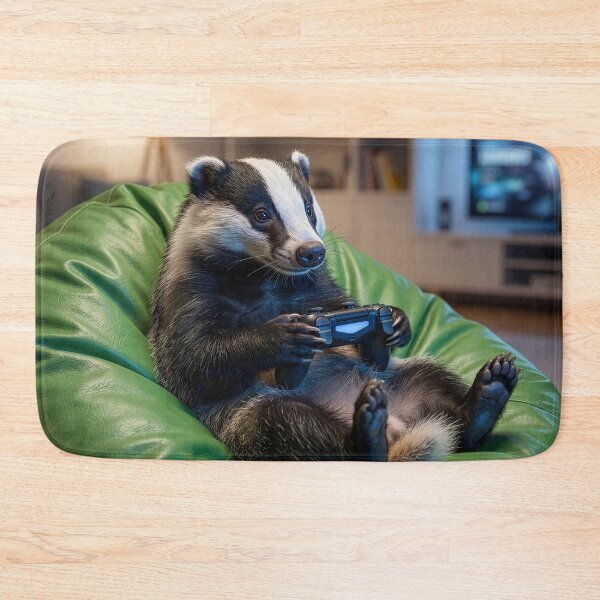 Item preview, Old School Badger Gamer Blasts Asteroids designed and sold by Tridentulus.