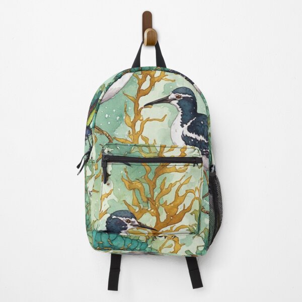 Item preview, Mystical Coastal Wetlands Sandpipers and Emerald Jewel Beetles Pattern designed and sold by dcohea.