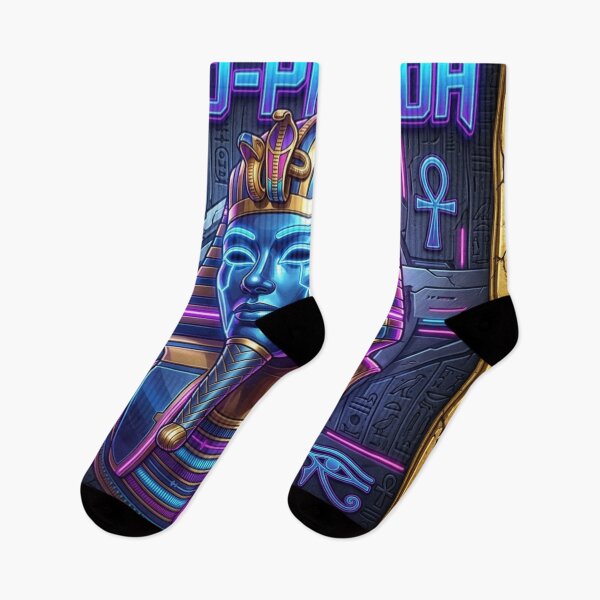 Item preview, Neo-Pharaoh Cyberpunk Egyptian King Eternal Legacy Neon Art designed and sold by Queen Cleopatra.