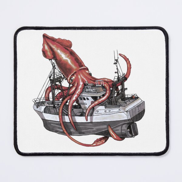 Item preview, Kraken Attacking Fishing Boat Vintage designed and sold by Kelsey Worth.