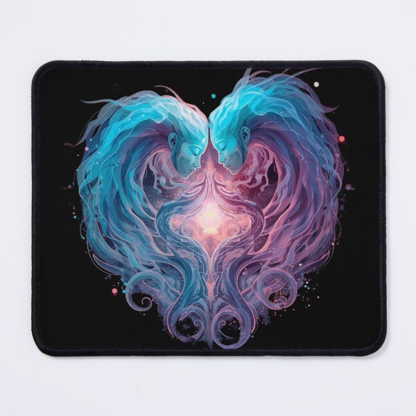 Item preview, Twin Souls Heart Glowing Fantasy Couple Art designed and sold by FAGMAVisuals.
