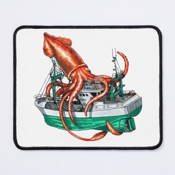 Item preview, Kraken Attacking Fishing Boat designed and sold by Kelsey Worth.