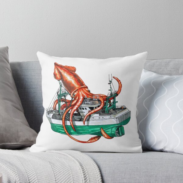 Item preview, Kraken Attacking Fishing Boat designed and sold by Kelsey Worth.