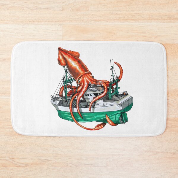 Item preview, Kraken Attacking Fishing Boat designed and sold by Kelsey Worth.